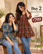 A RED & GREEN KURTI COMBO