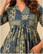 Lievva Aarvi Green 100% Cotton Kurti