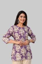 Lavender Floral Kurti