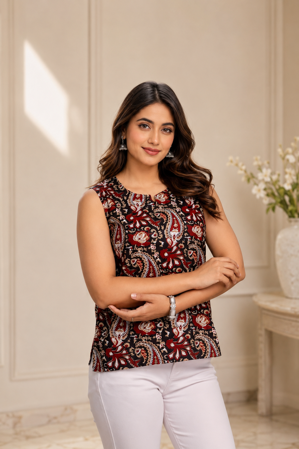 Black Paisley Top-009