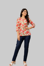 Fresh Floral Print Kurti
