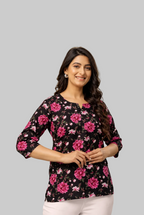 Black Floral Kurti