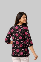 Black Floral Kurti