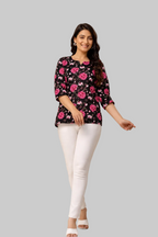 Black Floral Kurti