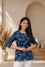 Blue printed Kurti