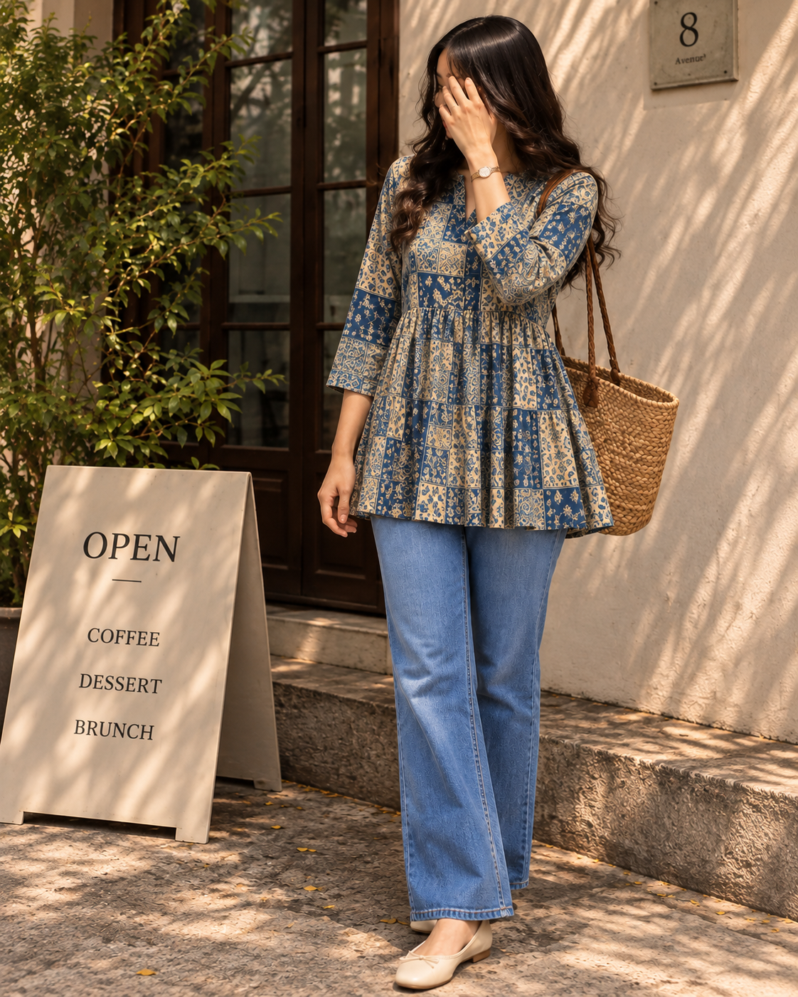 Lievva Aarvi Green 100% Cotton Kurti