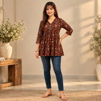 A RED & GREEN KURTI COMBO