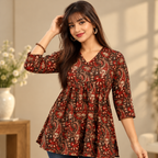 A RED & GREEN KURTI COMBO