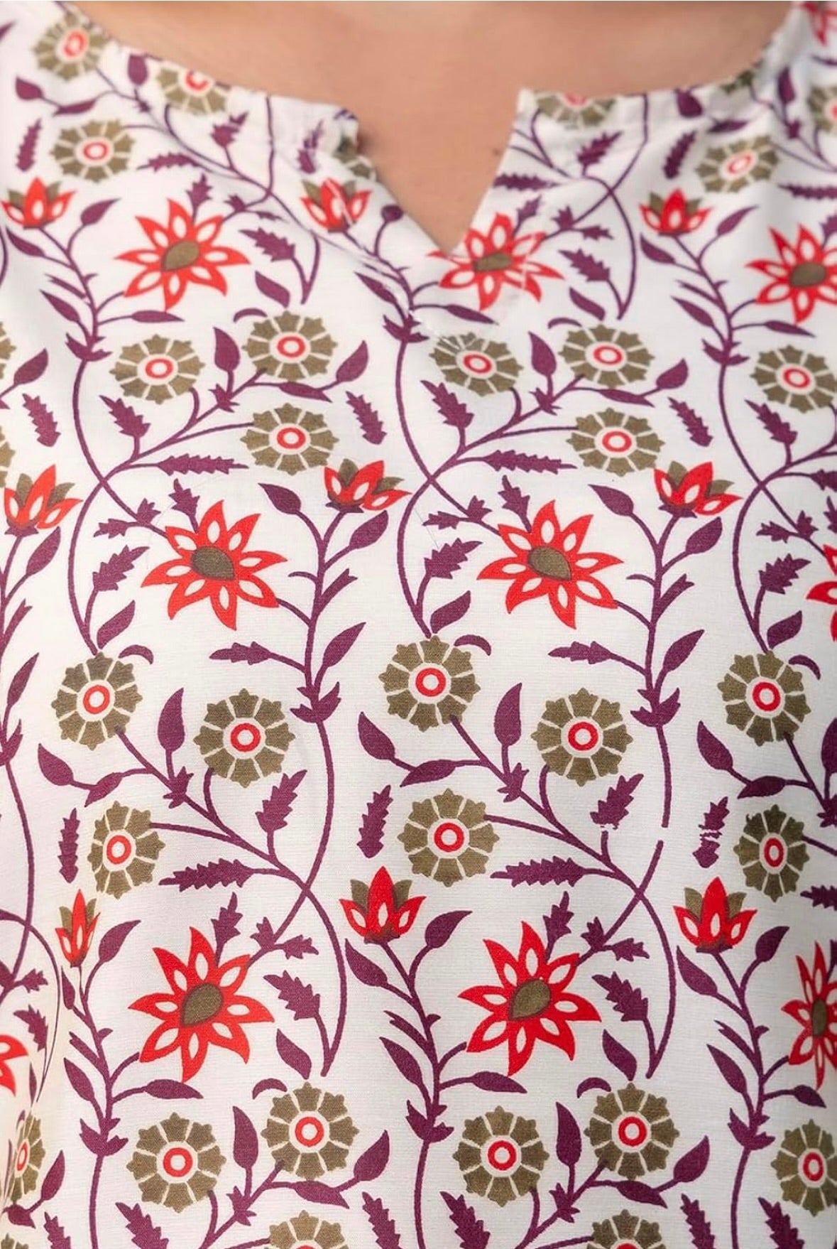 Casual Floral Kurti-018