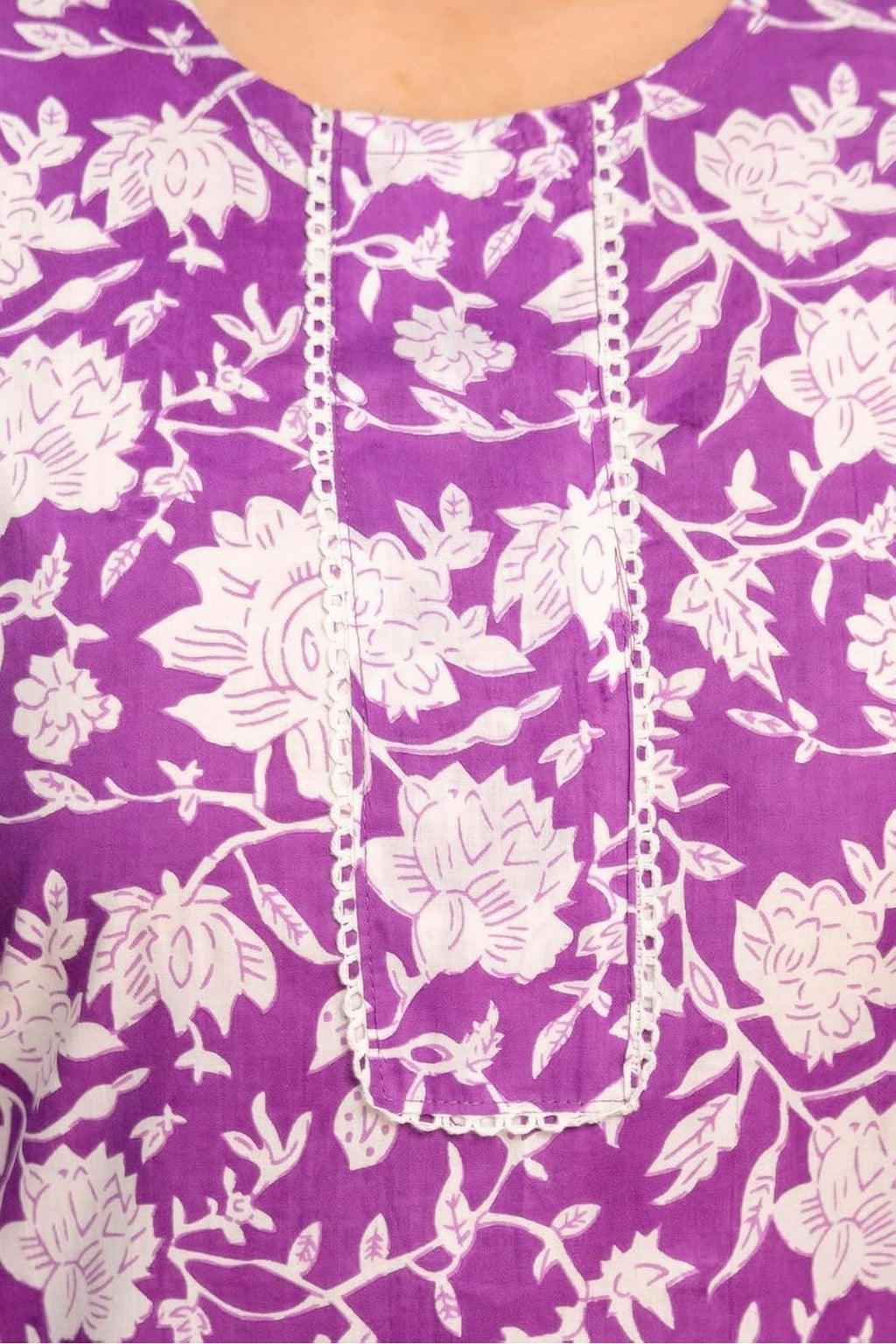 Purple Flor Kurti | Lievva-012