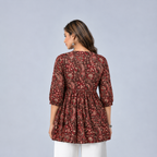 Lievva Aarvi Maroon 100% Cotton Kurti
