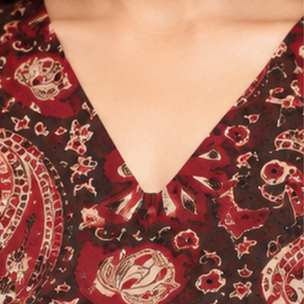 Lievva Aarvi Maroon 100% Cotton Kurti