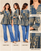 Lievva Aarvi Green 100% Cotton Kurti